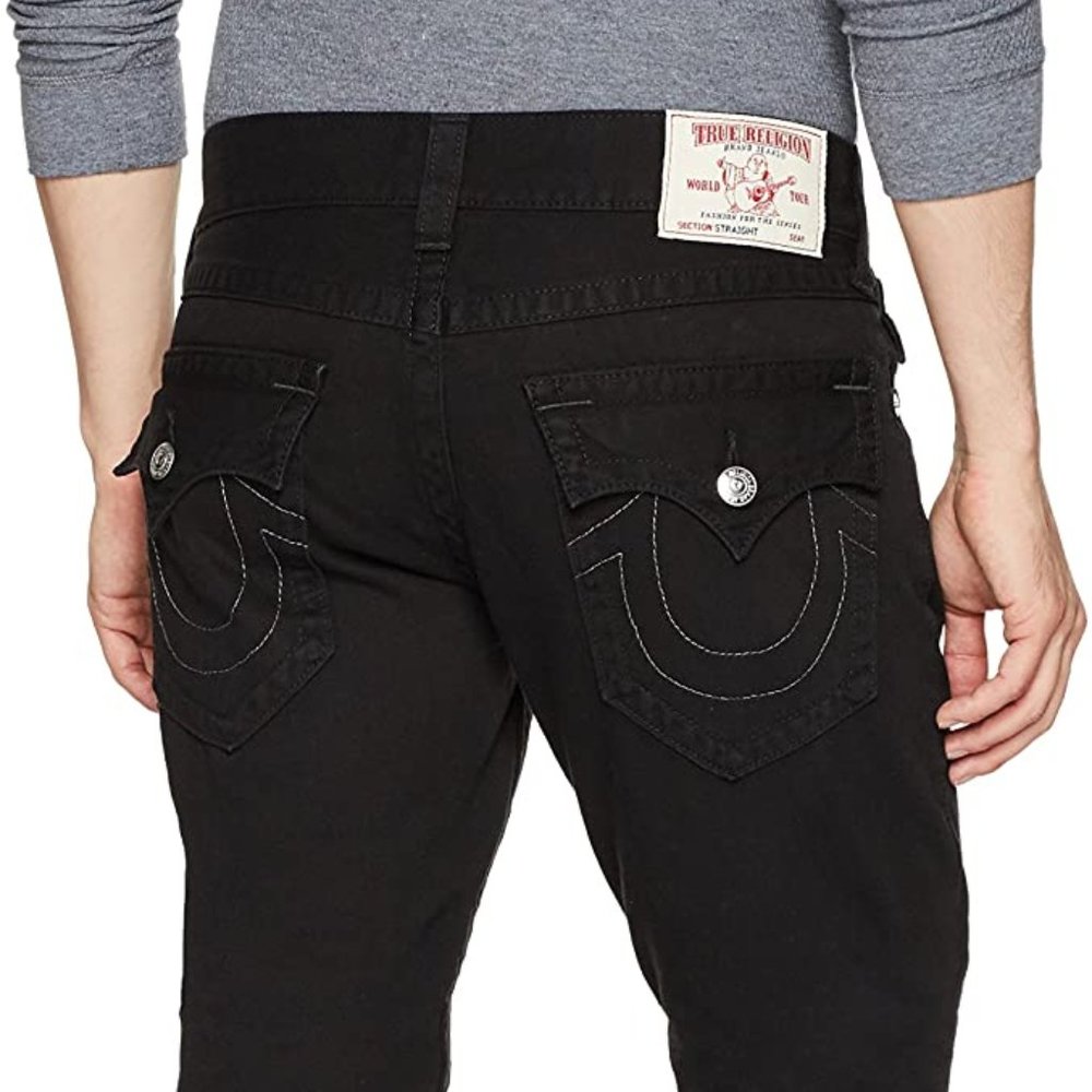 True Religion Ricky Straight Jean Black 💜HP 7x!!! Holiday Gift for Him - Picture 2 of 8